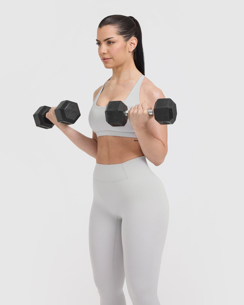 Timeless High Waisted Leggings | Light Gray