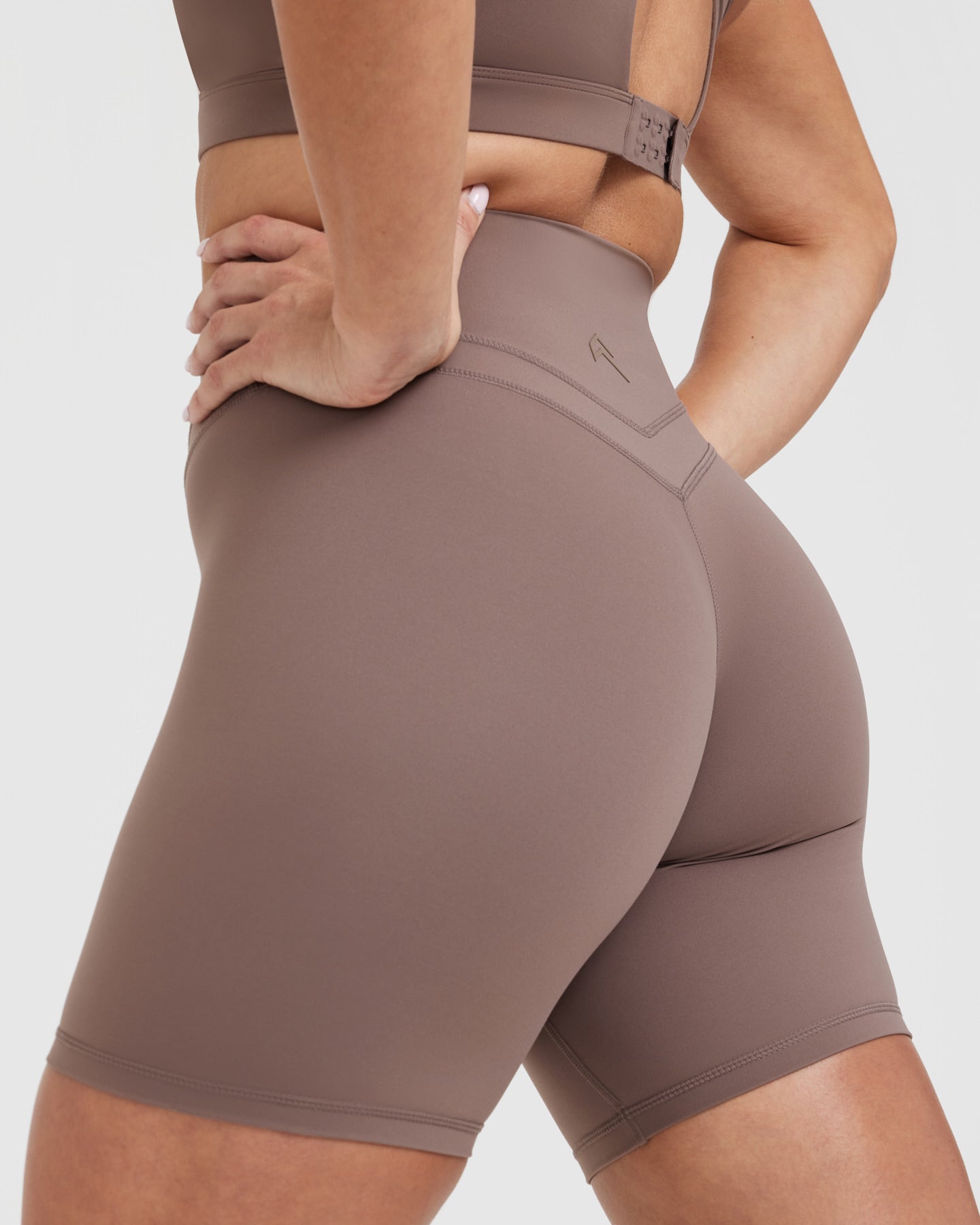 UnifiedMove™ High Waisted Shorts 6" | Cool Brown