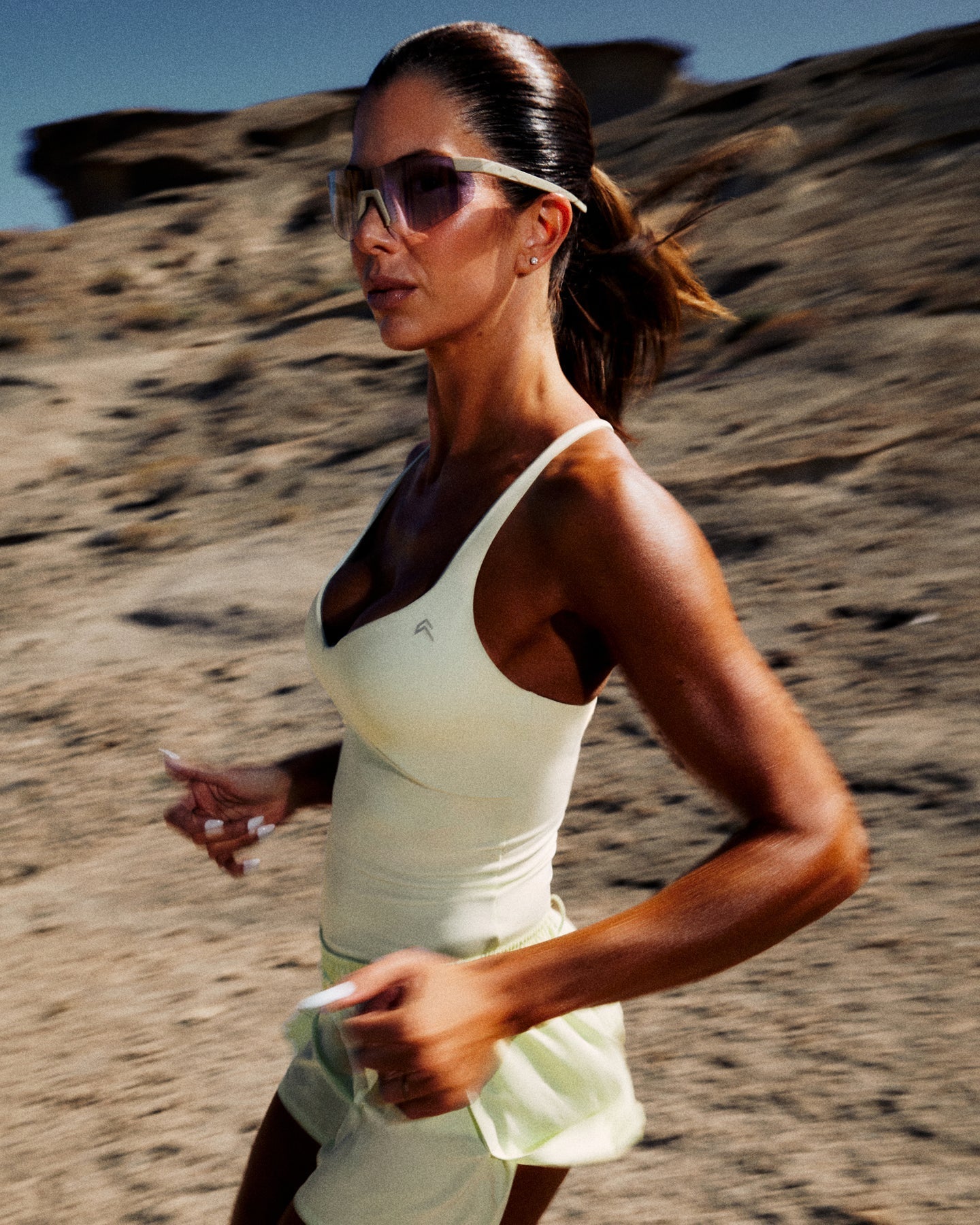 UnifiedMove™ T Back Mid Tank Top with Built in Bra Shelf New Branding | Meadow Mist Green