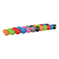Group Ex 43 pair Vinyl Dumbbell Set with Locking Storage Rack (14-1lb, 12-2lb, 18-3lb, 16-5lb, 14-8lb, 12-10lb)